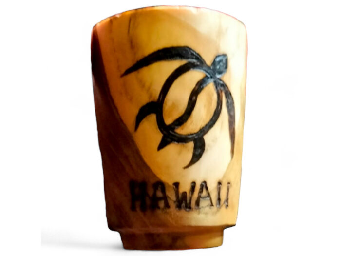 Hawaii Beachfront View Shot Glass – Souvenir Glass, 2.25" Tall, Tropical Design - View #5