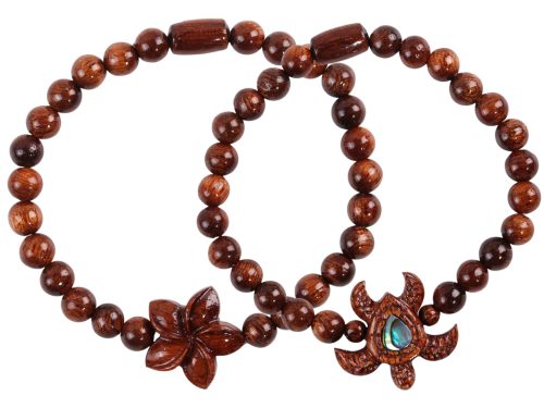 39-Koa Wood Elastic Bracelet
