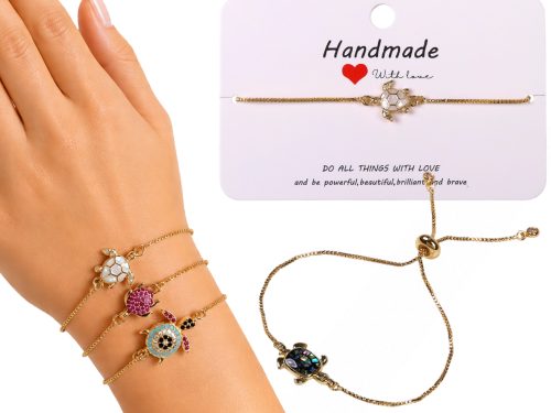 08-Crystal Turtle Bolo Bracelet