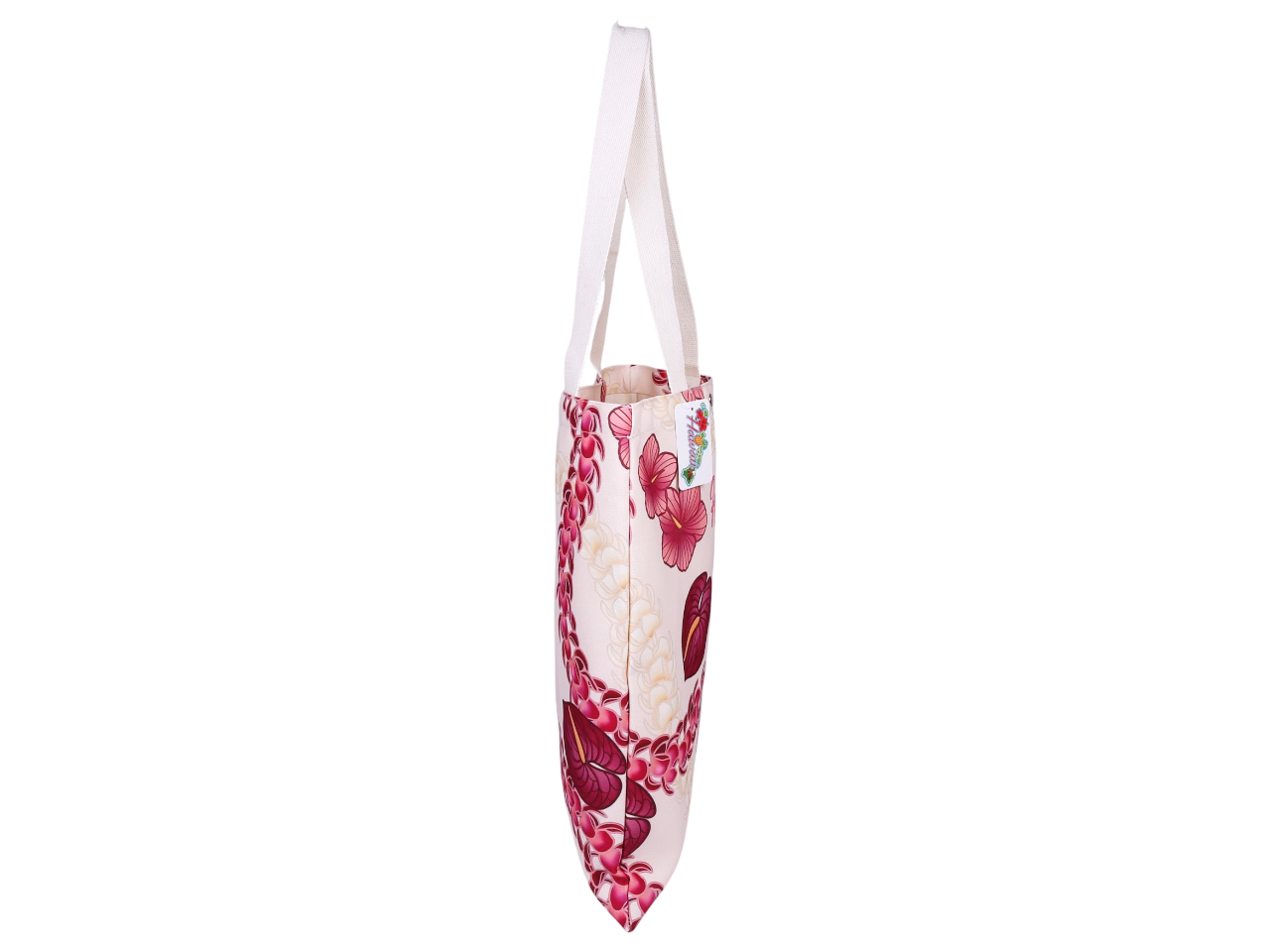 "Hawaii" Pikake Flower Print Canvas Bag 17X14.5", 84/cs, MOQ-6/pk - Image 4