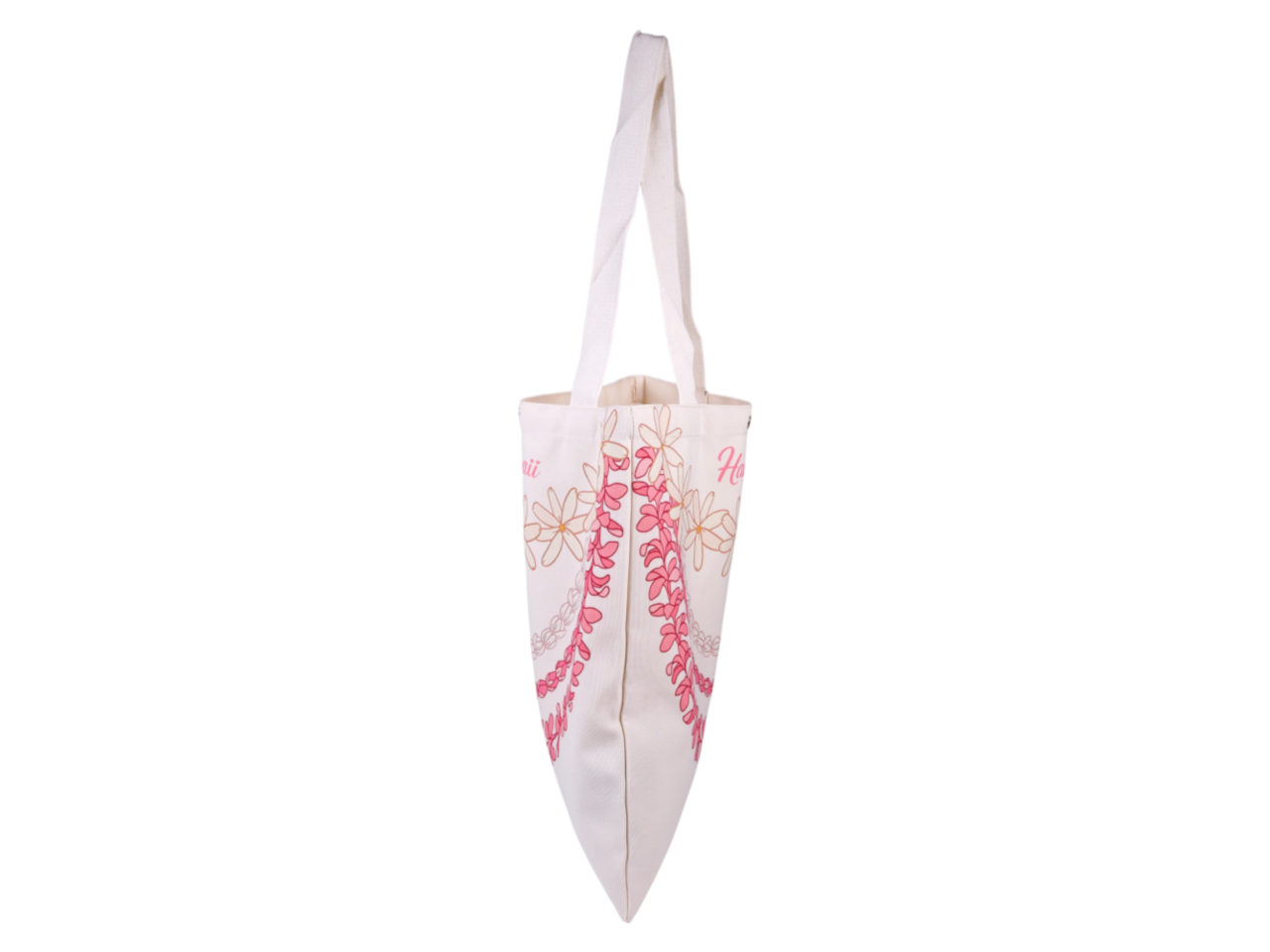 "Hawaii" Pikake Flower Print Canvas Bag 17X14.5", 84/cs, MOQ-6/pk - Image 2