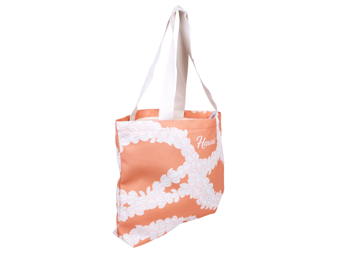 "Hawaii" Pikake Flower Print Beach Tote Bag 45x33x11cm, MOQ-4 - Image 3