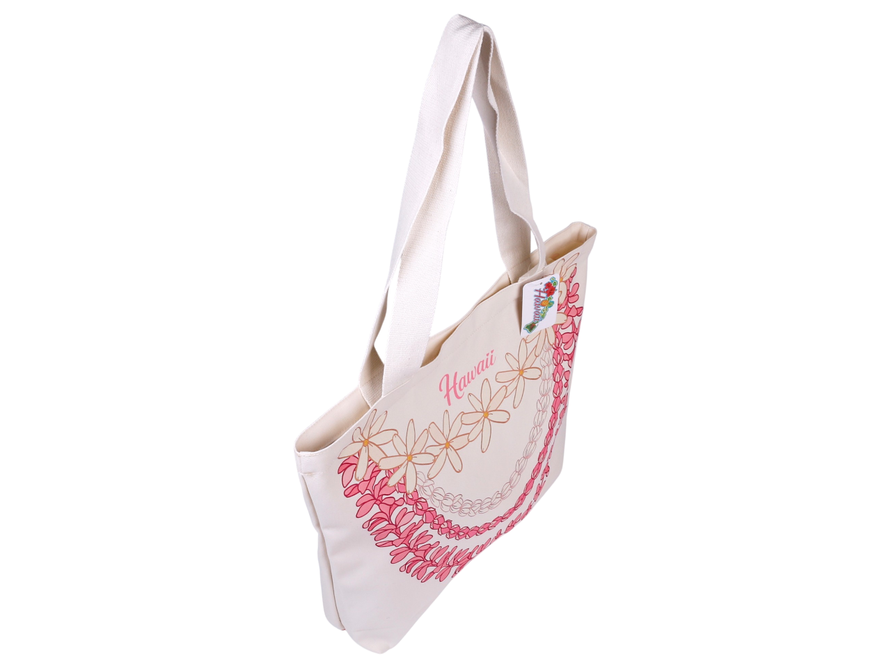 "Hawaii" Pikake Flower Print Beach Tote Bag 45x33x11cm, MOQ-4 - Image 5