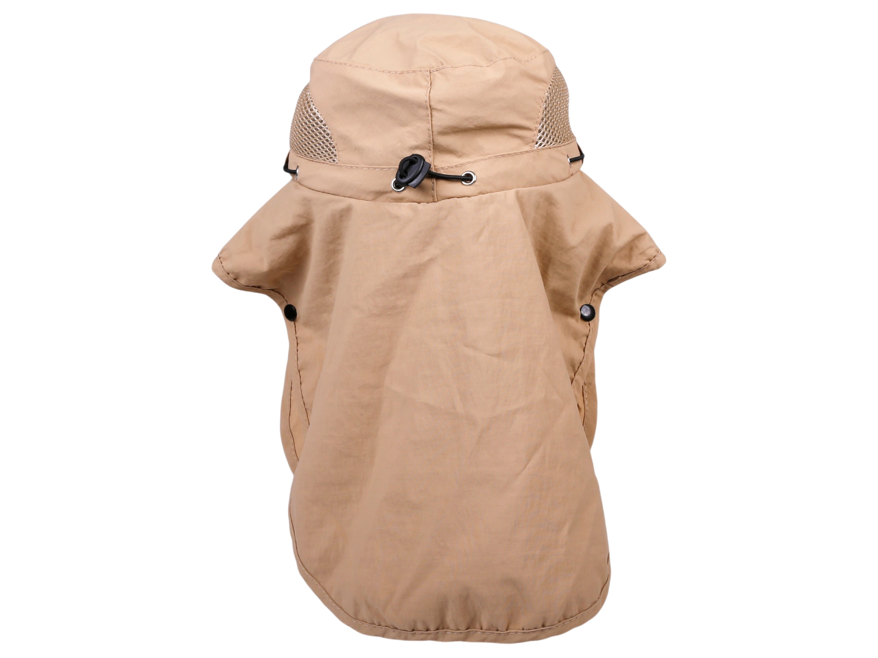 "Aloha, Hawaii" Shaka, Multitask w/ Face Shield Khaki Dry Fit Ranger Hat, MOQ-6 - Image 2