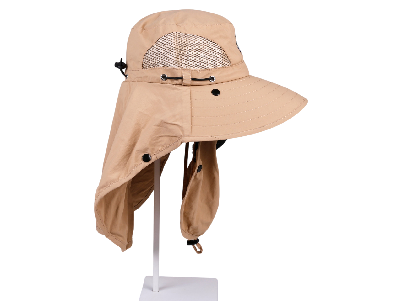 "Hawaii, EST 1959" Rainbow, Multi Task w/ Face Shield Khaki Dry Fit Ranger Hat, MOQ-6 - Image 2