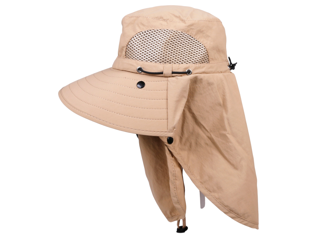 "Hawaii" Shaka Sunset, Multi Task w/ Face Shield Khaki Dry Fit Ranger Hat, MOQ-6 - Image 4