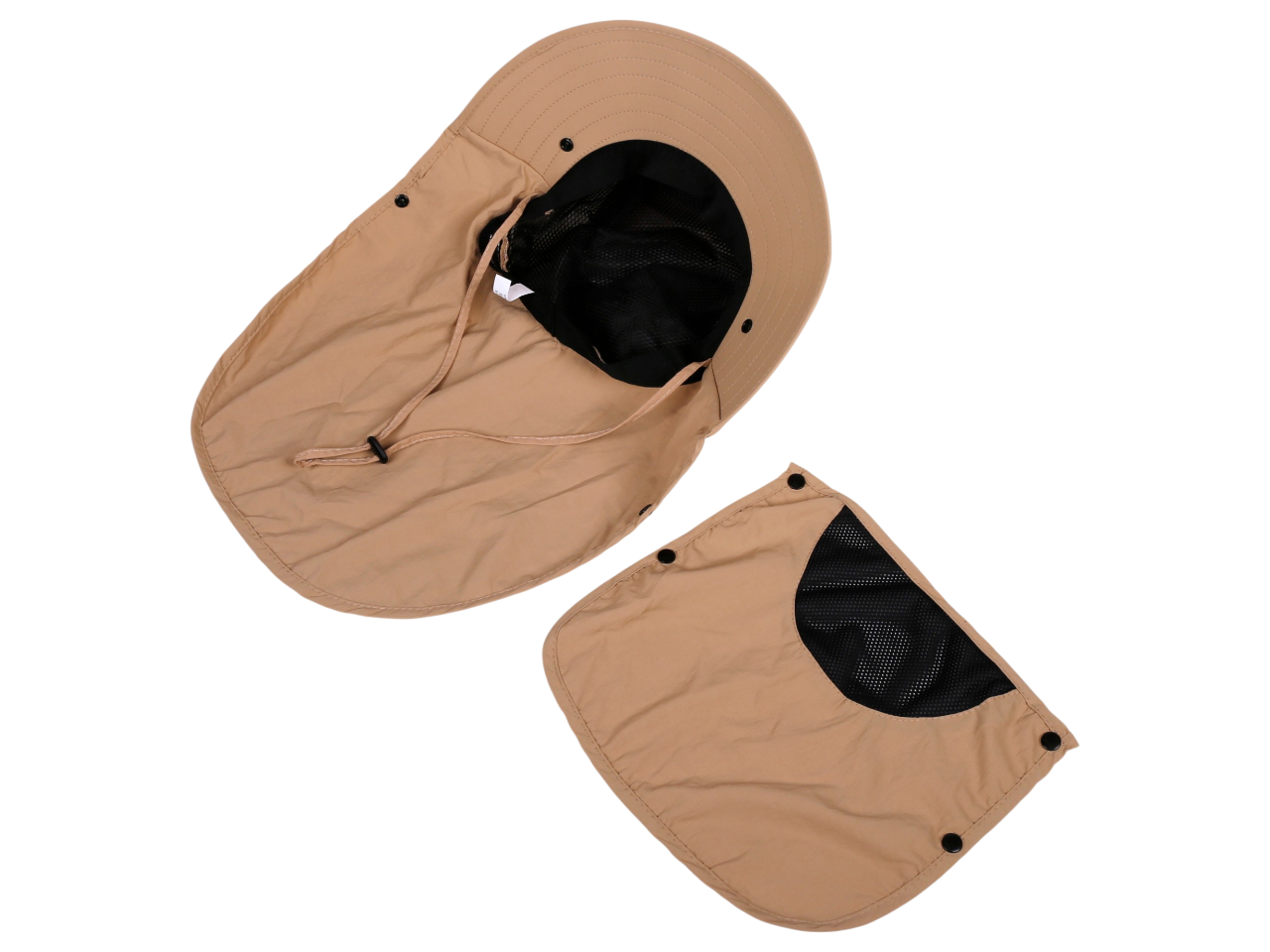 "Hawaii" Shaka Sunset, Multi Task w/ Face Shield Khaki Dry Fit Ranger Hat, MOQ-6 - Image 7