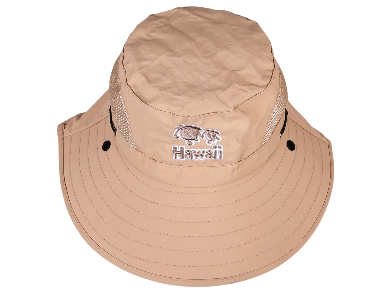 "Hawaii" Tribal Turtle Family, Multi Task w/ Face Shield Khaki Dry Fit Ranger Hat, MOQ-6 - Image 5
