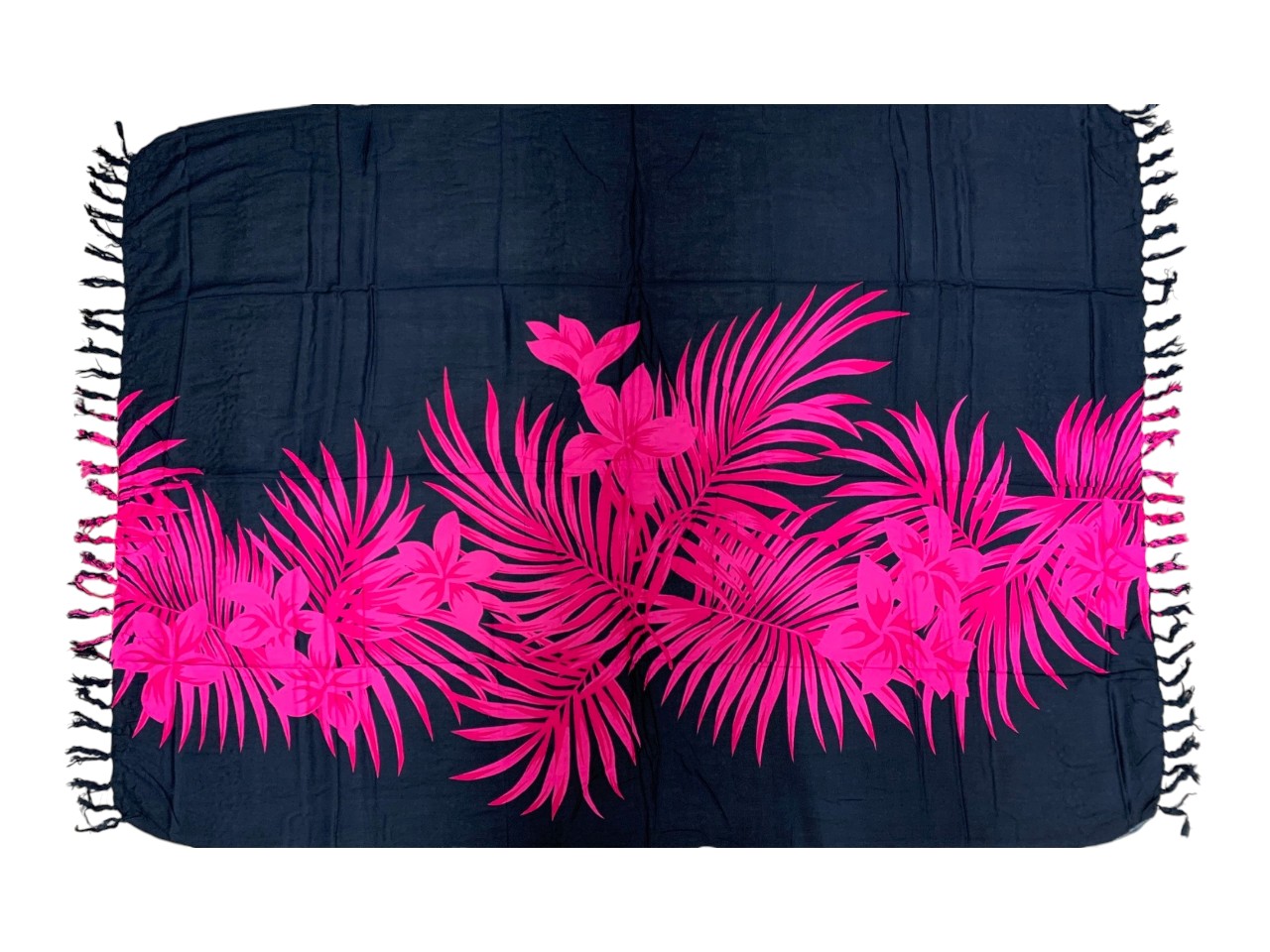 Assorted Color Palm Tree Leaves Rayon Sarong, 66/case, MOQ-6pcs - Image 2