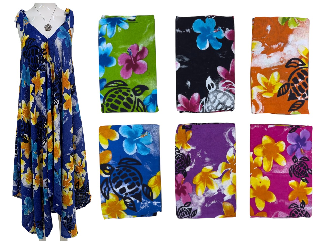 Plumeria & Turtle Fashion Medium Tied Shoulder Strap Asstd Color