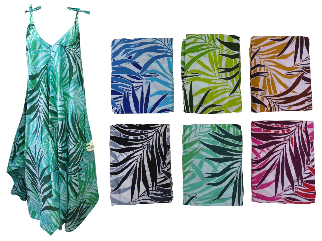 Palm Leaves Fashion Medium Tied Shoulder Strap Asstd Color