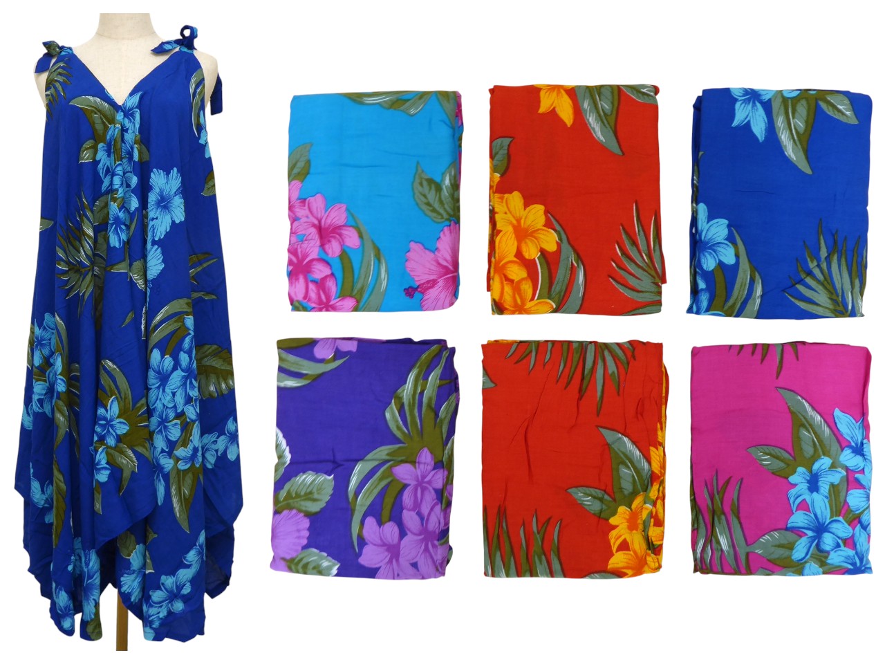 Hibiscus Flower Fashion Medium Tied Shoulder Strap Asstd Color