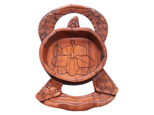 Special Order-12" Wood Carved Turtle Coaster / Holder, 36/cs