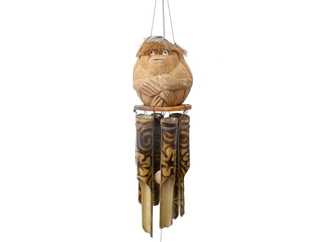 Special Order-40cm Hawaii Coconut Monkey Bamboo Windchime 8/cs