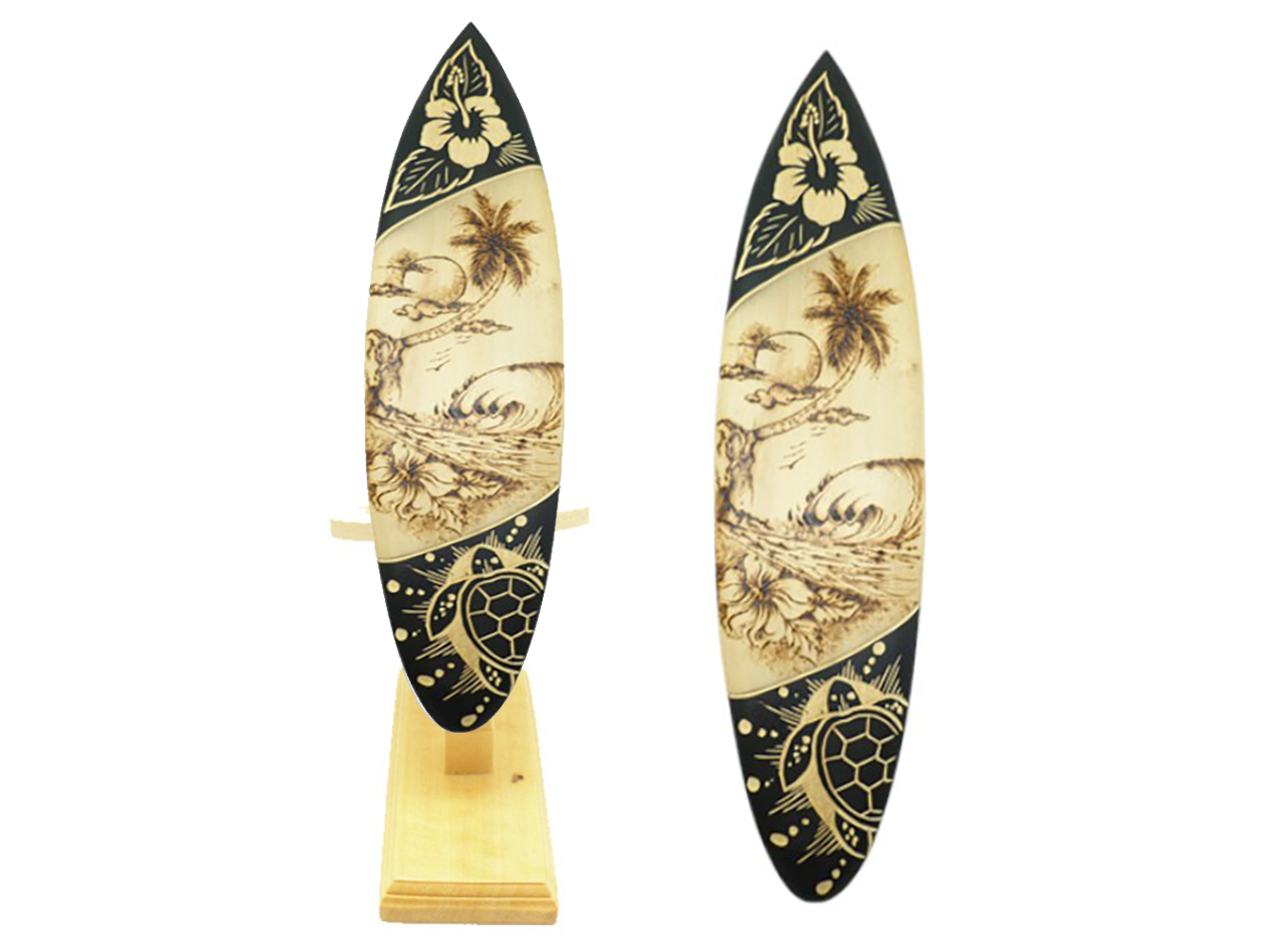 Special Order-50cm WoodCarved & Wood Burned "Hawaii" Surfboard