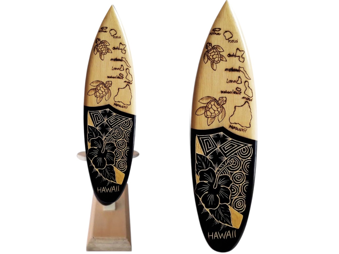 Special Order-50cm WoodCarved & Wood Burned "Hawaii" Surfboard